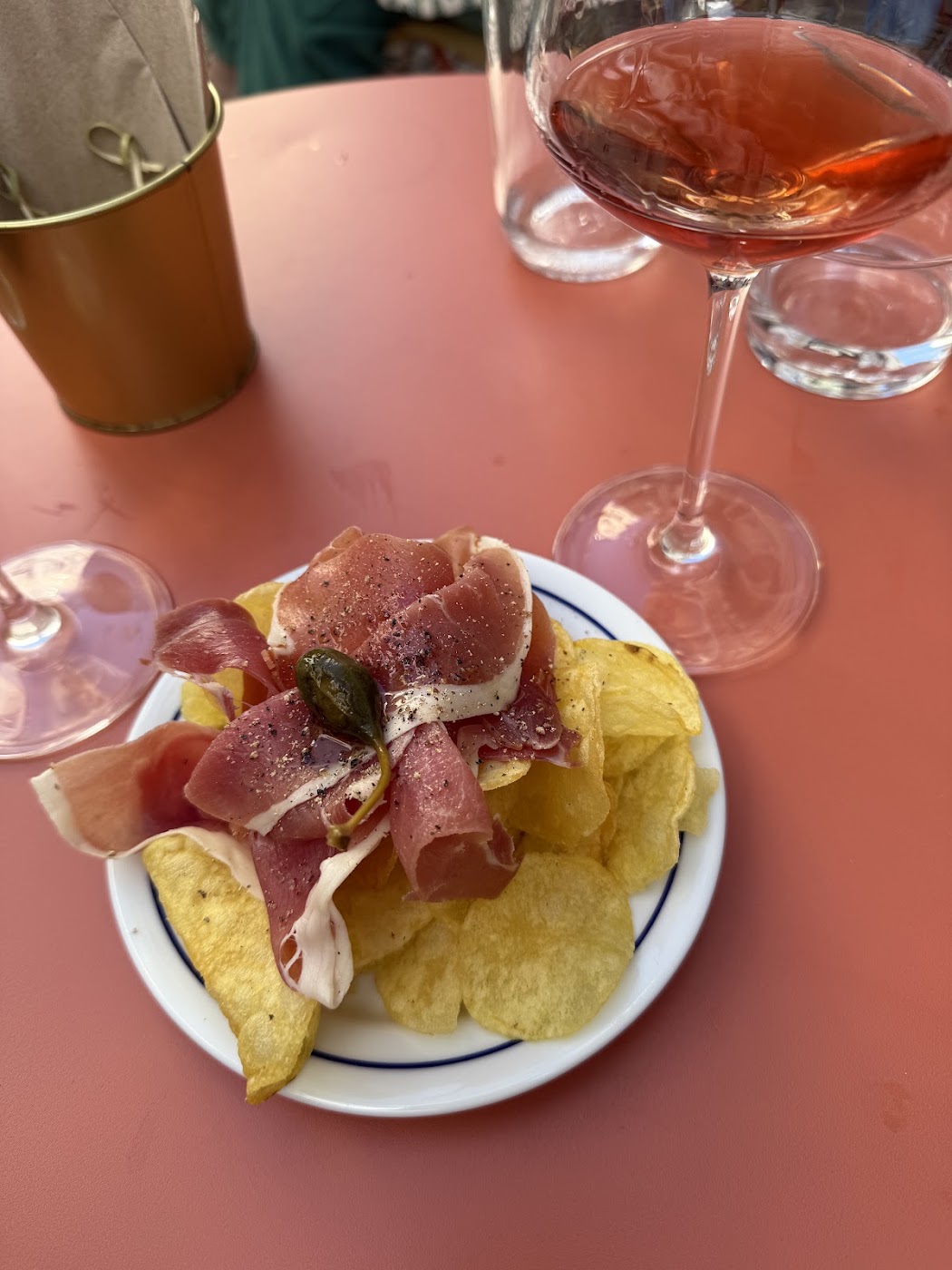prosciutto and chips